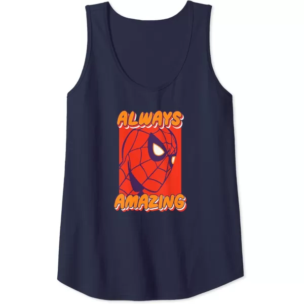 Amazon Essentials Marvel SpiderMan Always Amazing Boxed Portrait Tank TopNavy Blue