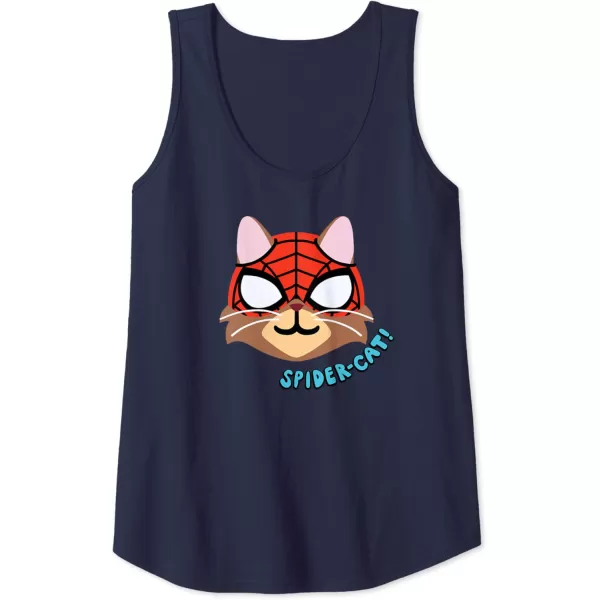 Amazon Essentials Marvel SpiderMan SpiderCat Portrait Tank TopNavy Blue