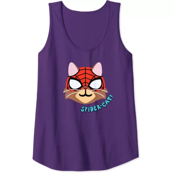 Amazon Essentials Marvel SpiderMan SpiderCat Portrait Tank TopPurple