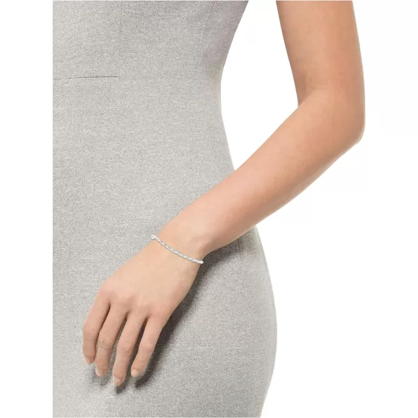 Amazon Essentials Yellow Gold Plated Sterling Silver DiamondCut Rope Chain Link BraceletSilver