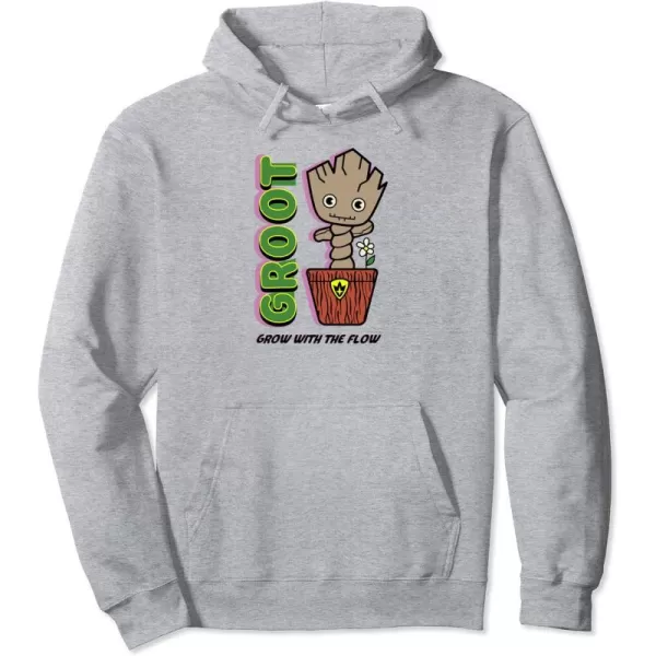 Amazon Essentials Guardians of the Galaxy Groot Grow With The Flow Pullover HoodieHeather Grey