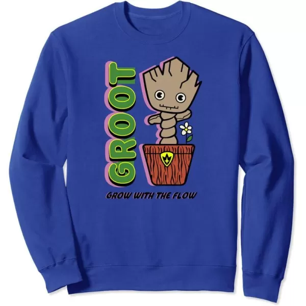 Amazon Essentials Guardians of the Galaxy Groot Grow With The Flow SweatshirtRoyal Blue