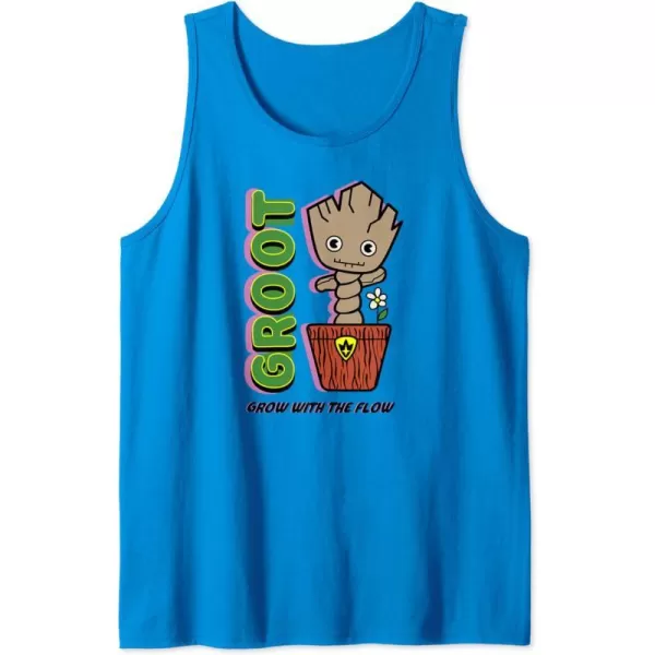 Amazon Essentials Guardians of the Galaxy Groot Grow With The Flow Tank TopSapphire Blue