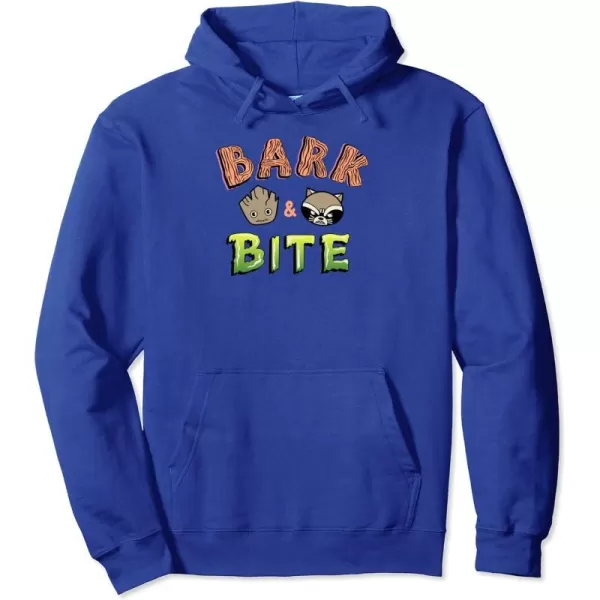 Amazon Essentials Guardians of the Galaxy Groot and Rocket Bark and Bite Pullover HoodieRoyal Blue