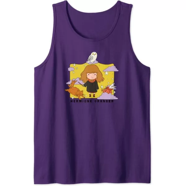 Amazon Essentials Harry Potter Hermione Granger Icons Cartoon Portrait Tank TopPurple