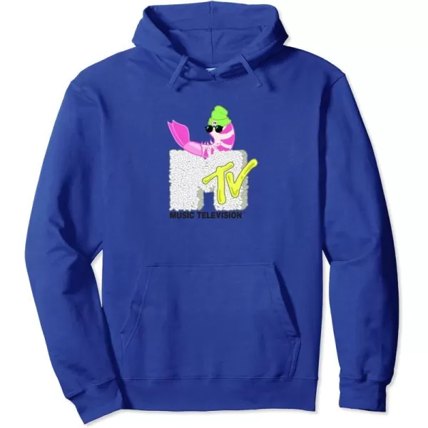 Amazon Essentials MTV Cool Shrimp Sushi Logo Pullover HoodieRoyal Blue