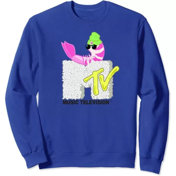 Amazon Essentials MTV Cool Shrimp Sushi Logo SweatshirtRoyal Blue