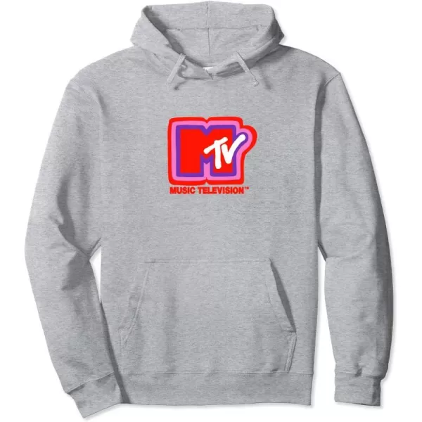 Amazon Essentials MTV Super Thick Outlines Logo Pullover HoodieHeather Grey