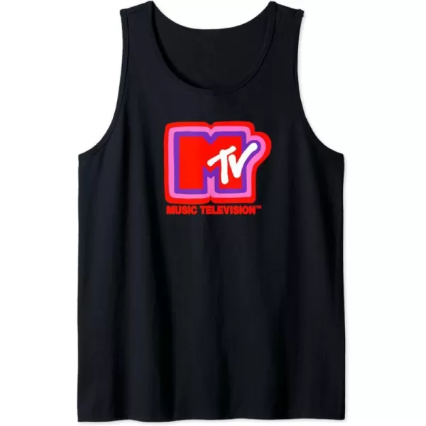 Amazon Essentials MTV Super Thick Outlines Logo Tank TopBlack