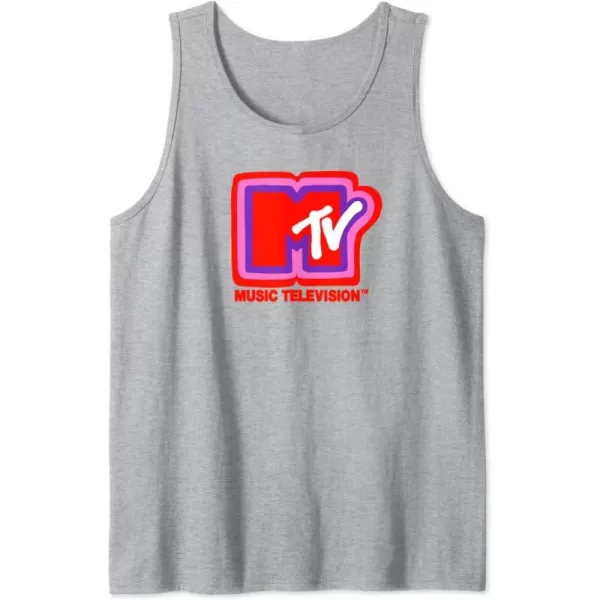 Amazon Essentials MTV Super Thick Outlines Logo Tank TopHeather Grey