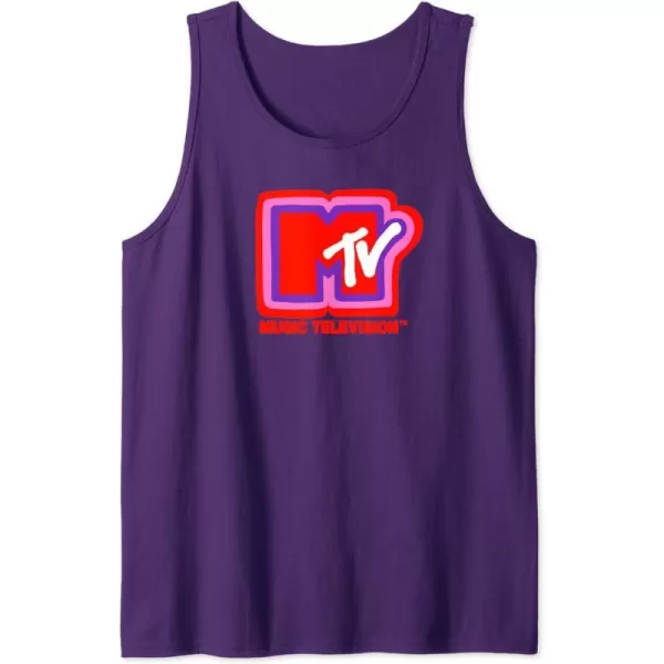 Amazon Essentials MTV Super Thick Outlines Logo Tank TopPurple