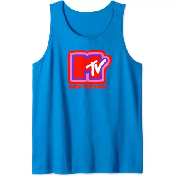 Amazon Essentials MTV Super Thick Outlines Logo Tank TopSapphire Blue