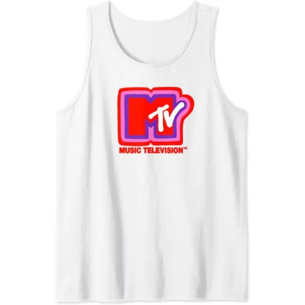 Amazon Essentials MTV Super Thick Outlines Logo Tank TopWhite