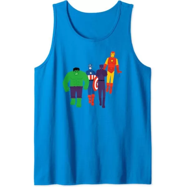 Amazon Essentials Marvel Avengers Flat and Stylized Heroes Tank TopSapphire Blue