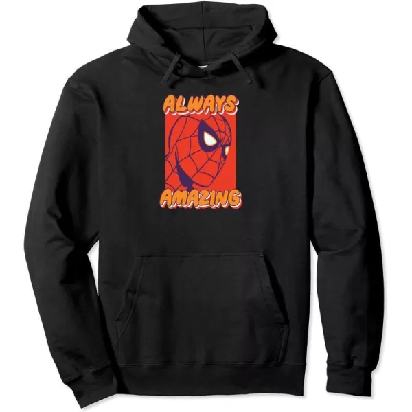 Amazon Essentials Marvel SpiderMan Always Amazing Boxed Portrait Pullover HoodieBlack