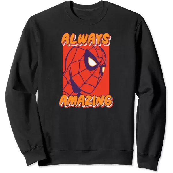 Amazon Essentials Marvel SpiderMan Always Amazing Boxed Portrait SweatshirtBlack