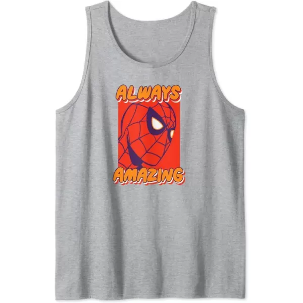 Amazon Essentials Marvel SpiderMan Always Amazing Boxed Portrait Tank TopHeather Grey