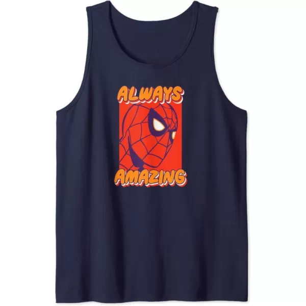 Amazon Essentials Marvel SpiderMan Always Amazing Boxed Portrait Tank TopNavy Blue