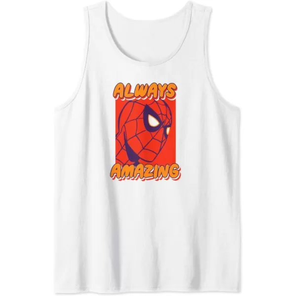 Amazon Essentials Marvel SpiderMan Always Amazing Boxed Portrait Tank TopWhite