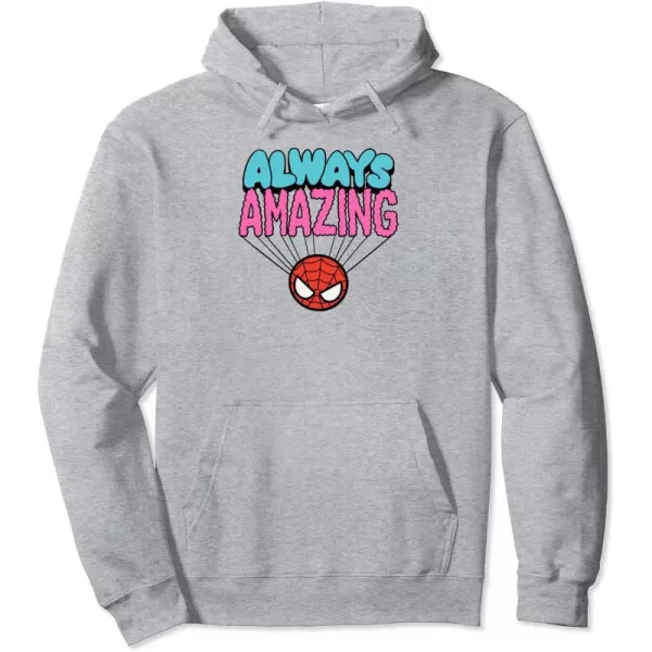 Amazon Essentials Marvel SpiderMan Doodle Always Amazing Pullover HoodieHeather Grey