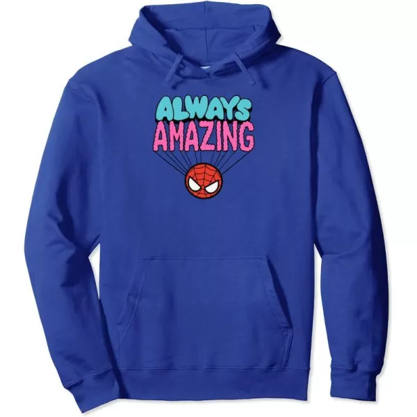 Amazon Essentials Marvel SpiderMan Doodle Always Amazing Pullover HoodieRoyal Blue