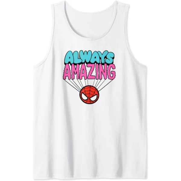 Amazon Essentials Marvel SpiderMan Doodle Always Amazing Tank TopWhite