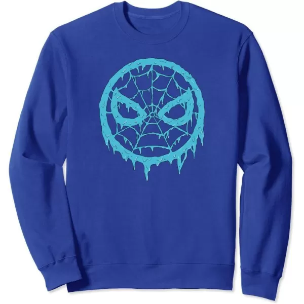 Amazon Essentials Marvel SpiderMan Dripping Blue Face Logo SweatshirtRoyal Blue