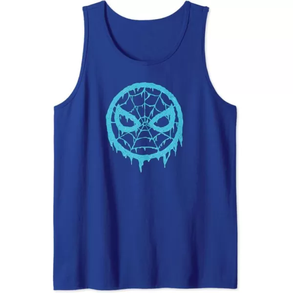 Amazon Essentials Marvel SpiderMan Dripping Blue Face Logo Tank TopRoyal Blue