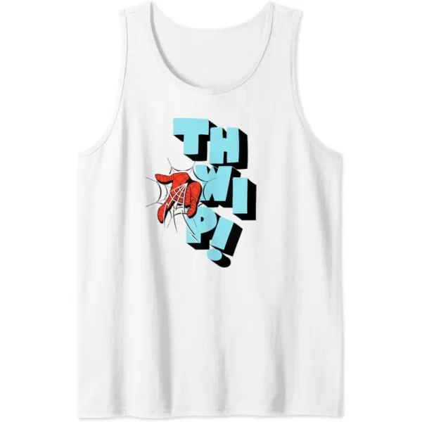 Amazon Essentials Marvel SpiderMan Hand Thwip WebSlinger Tank TopWhite