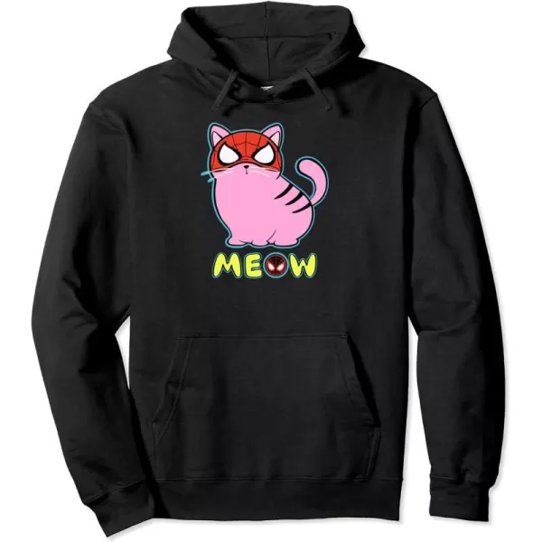 Amazon Essentials Marvel SpiderMan Miles Morales Cat with Mask Meow Pullover HoodieBlack