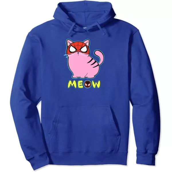 Amazon Essentials Marvel SpiderMan Miles Morales Cat with Mask Meow Pullover HoodieRoyal Blue