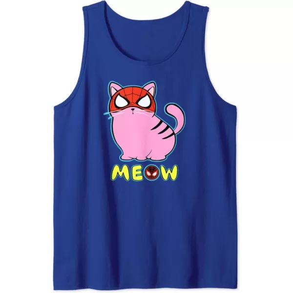 Amazon Essentials Marvel SpiderMan Miles Morales Cat with Mask Meow Tank TopRoyal Blue