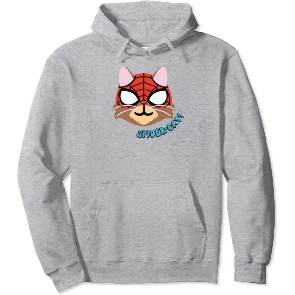 Amazon Essentials Marvel SpiderMan SpiderCat Portrait Pullover HoodieHeather Grey