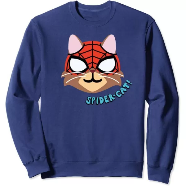 Amazon Essentials Marvel SpiderMan SpiderCat Portrait SweatshirtNavy Blue