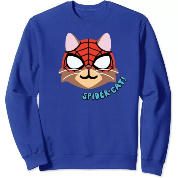 Amazon Essentials Marvel SpiderMan SpiderCat Portrait SweatshirtRoyal Blue