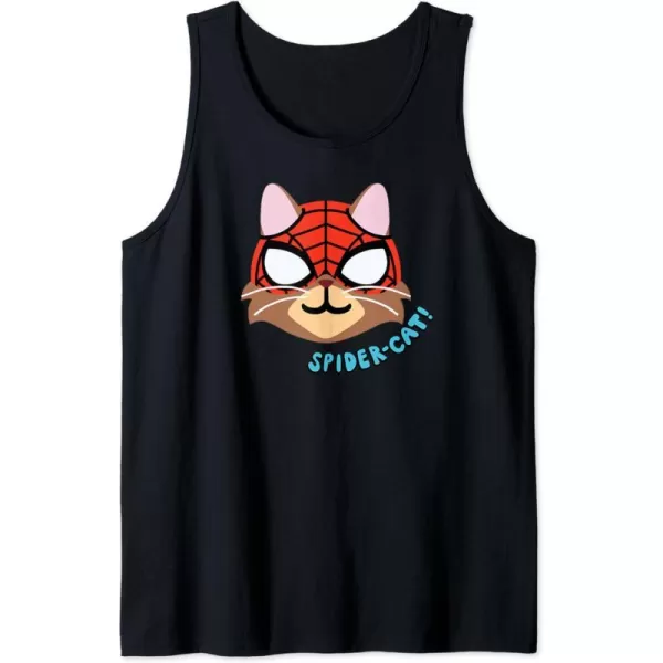 Amazon Essentials Marvel SpiderMan SpiderCat Portrait Tank TopBlack