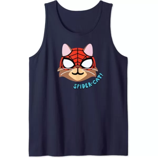 Amazon Essentials Marvel SpiderMan SpiderCat Portrait Tank TopNavy Blue