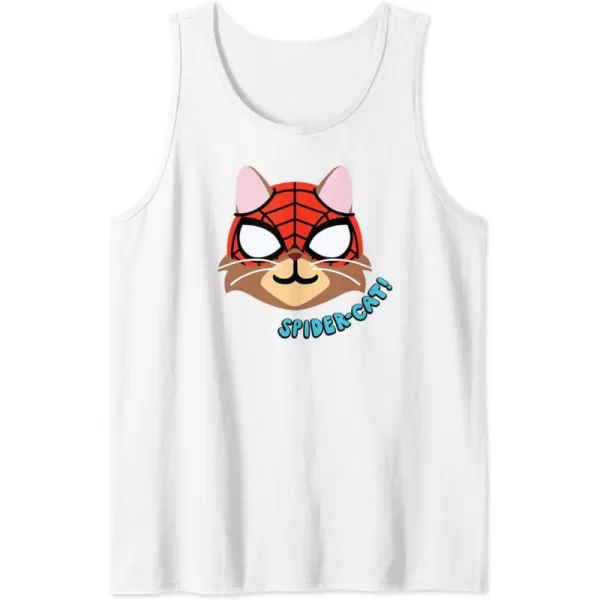 Amazon Essentials Marvel SpiderMan SpiderCat Portrait Tank TopWhite