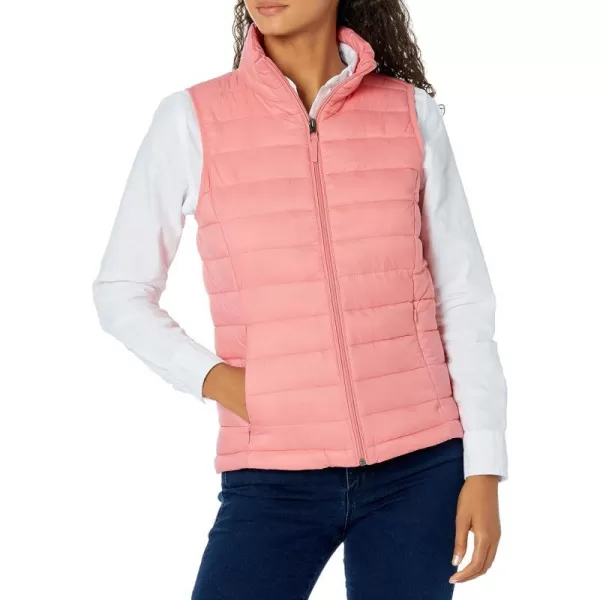 Amazon Essentials Womens Lightweight WaterResistant Packable Puffer VestPink