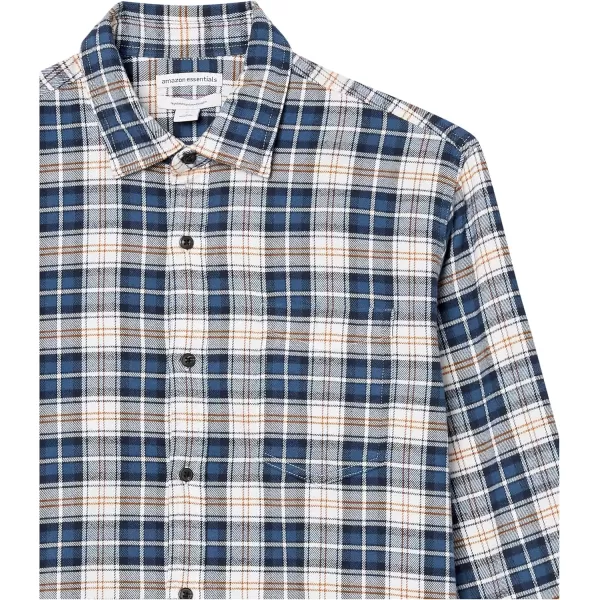 Amazon Essentials Mens LongSleeve Flannel Shirt Available in Big ampamp TallMulticolor Check Plaid