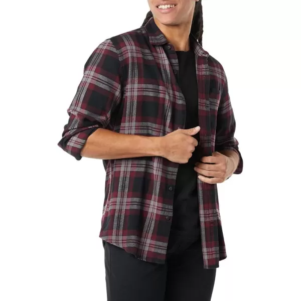 Amazon Essentials Mens LongSleeve Flannel Shirt Available in Big ampamp TallBlack Burgundy Grey Plaid