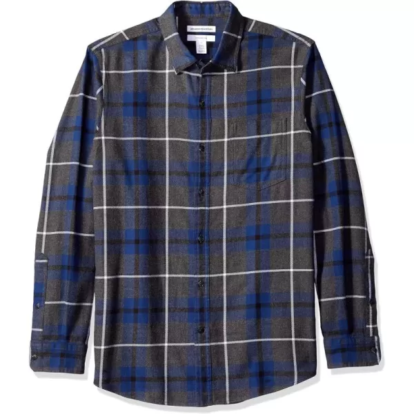 Blue Charcoal Heather Plaid