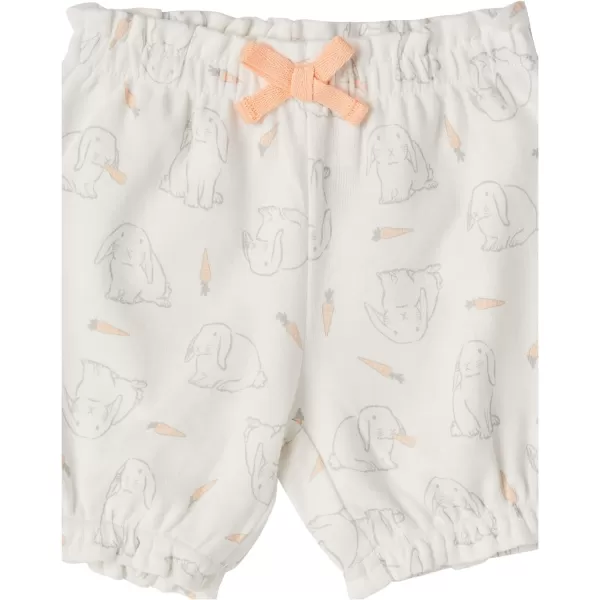 Amazon Essentials Baby Girls Bloomer Shorts Multipacks4 Dark GreyLight Grey StripeBunnyCarrots