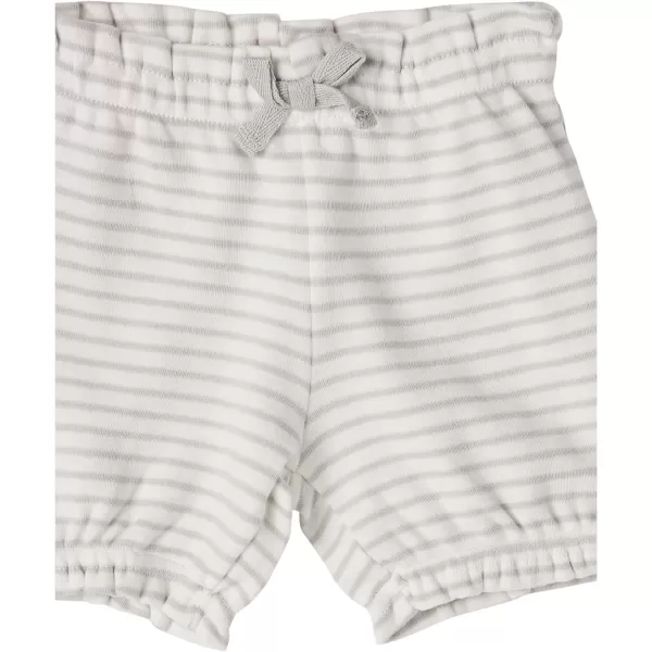 Amazon Essentials Baby Girls Bloomer Shorts Multipacks4 Dark GreyLight Grey StripeBunnyCarrots