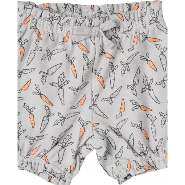 Amazon Essentials Baby Girls Bloomer Shorts Multipacks4 Dark GreyLight Grey StripeBunnyCarrots