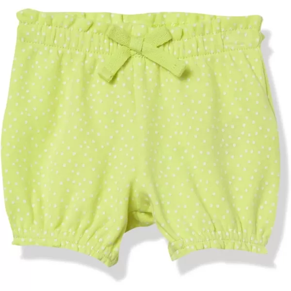 Amazon Essentials Baby Girls Bloomer Shorts Multipacks4 Grey HeatherIvory HipposLime Green DotsPale Aqua Blue