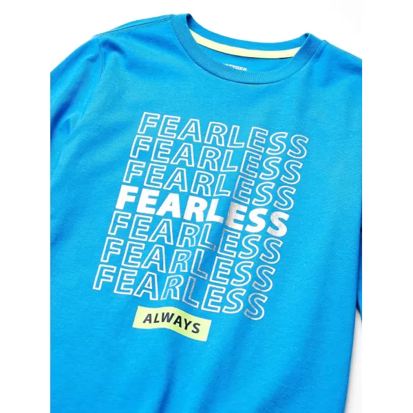 Amazon Essentials Boys LongSleeve TShirts Previously Spotted Zebra Multipacks2 BlueNavy Astronaut