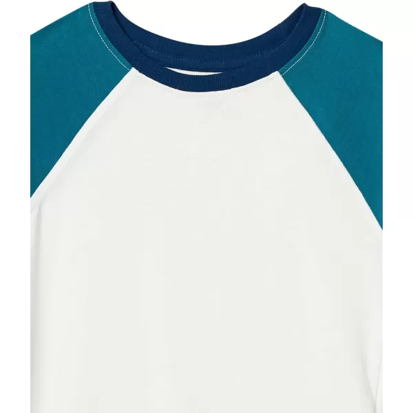Amazon Essentials Boys LongSleeve TShirts Previously Spotted Zebra Multipacks3 Navy Snowboard StyleOrange SnowmanWhite