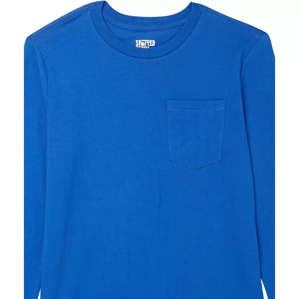 Amazon Essentials Boys LongSleeve TShirts Previously Spotted Zebra Multipacks4 BlackBlueCool CatStripe