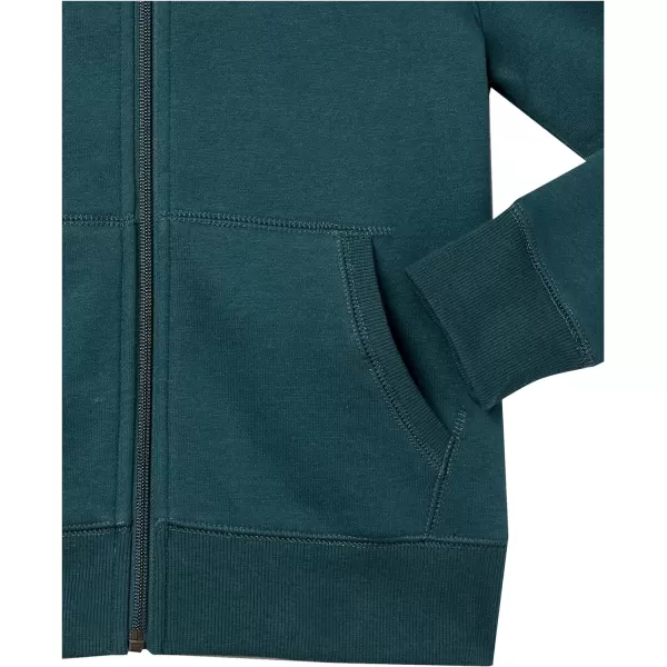Amazon Essentials Boys and Toddlers Fleece Zipup Hoodie SweatshirtDark Green